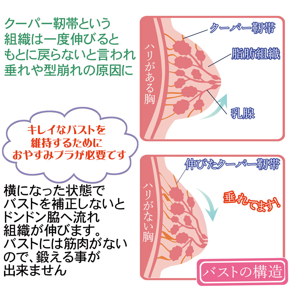 ブラジャー ナイトブラ 昼夜兼用 大きいサイズ 綿 インナー ハーフトップ 24時間 らくらく 育乳 苦しくない バストケア M L LL 3L 4L ネコポス便